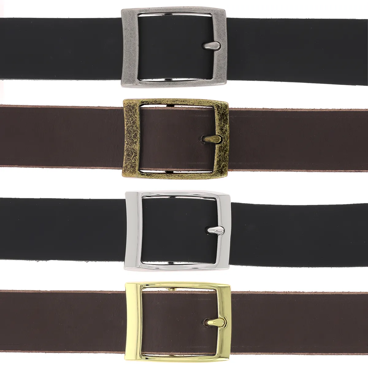 Boucle de ceinture double avec passant JAXON