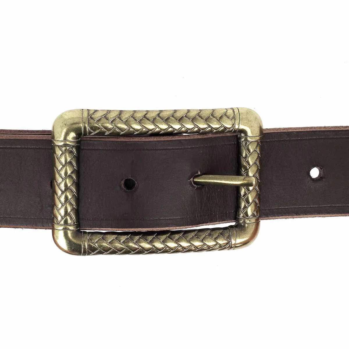 Boucle de ceinture double WAL - LAITON SATINÉ - 35mm - Image 2