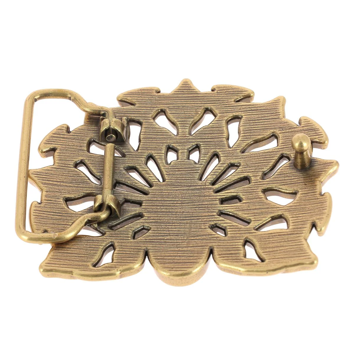 Boucle de ceinturon paon - ANI - LAITON SATINÉ 40mm - Image 3