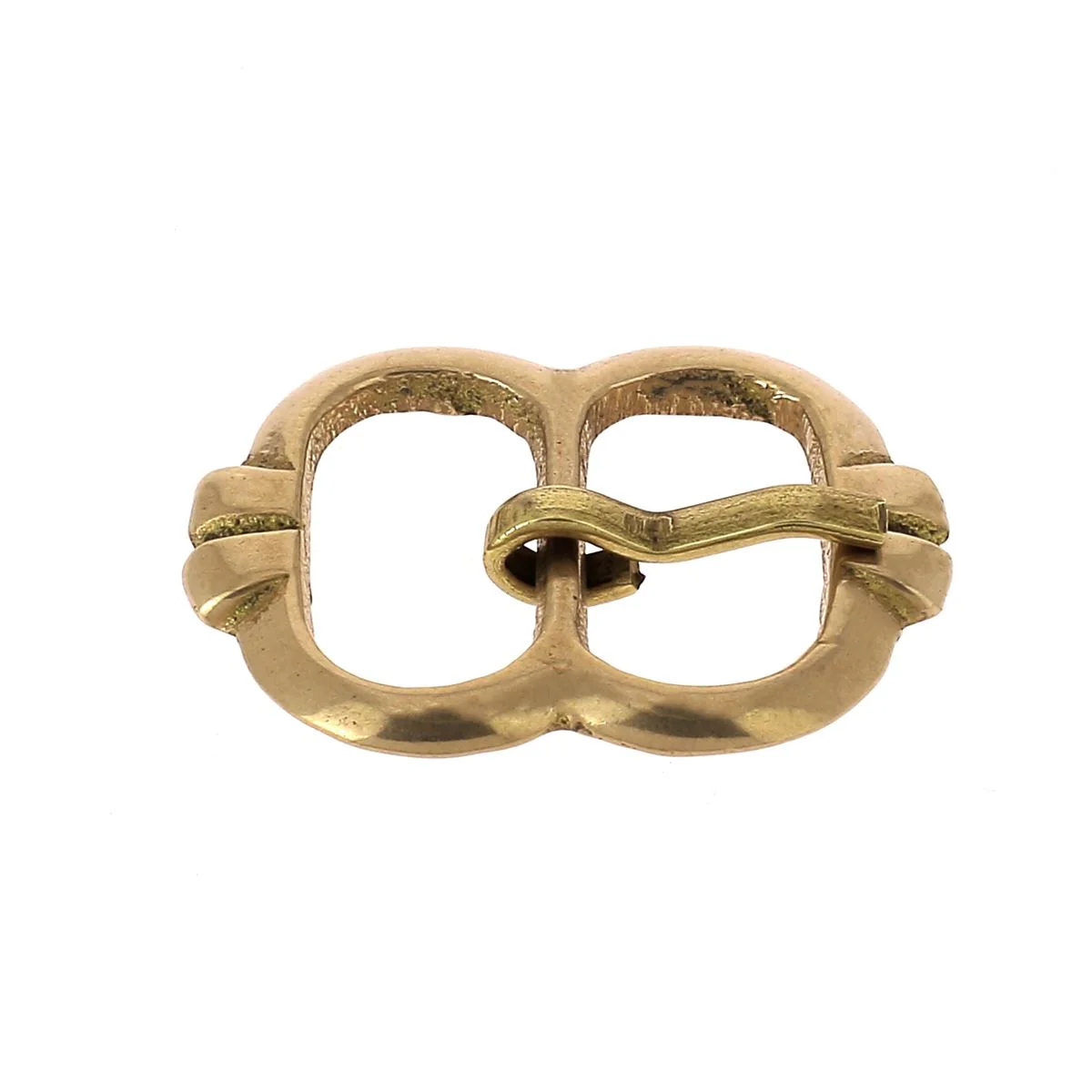 Boucle de ceinture double en laiton massif VEN - 15mm
