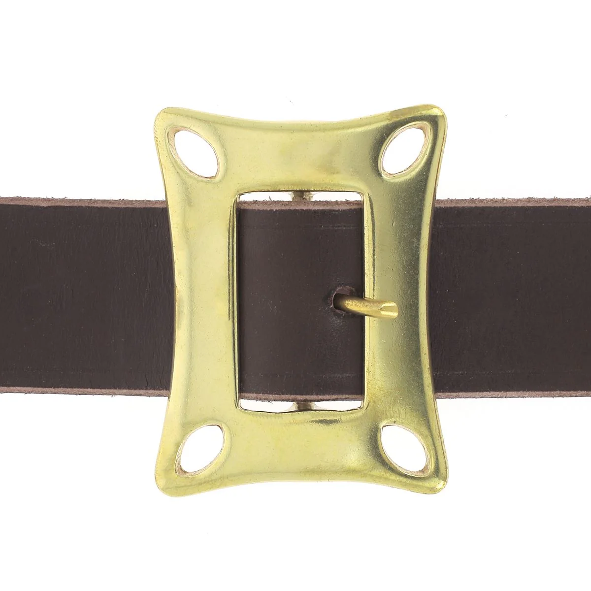 Boucle de ceinture double en laiton TIE - 35mm - S. Poursin - Image 2