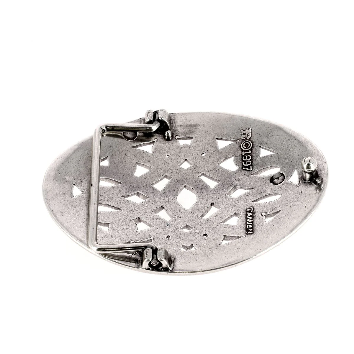 Boucle de ceinturon celtique - IXA - ARGENT VIEILLI - 40mm - Image 3