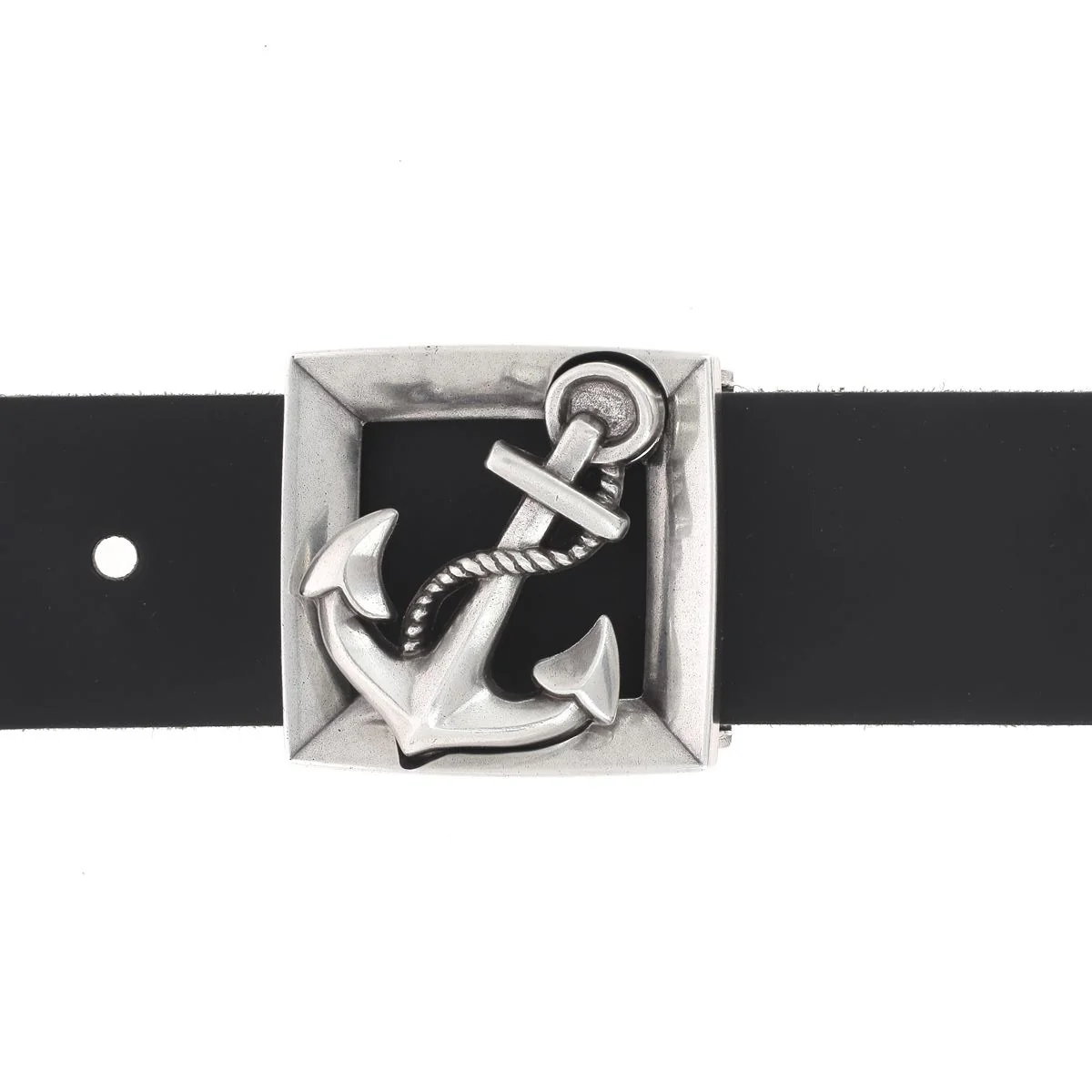 Boucle de ceinturon ancre marine - SEA - ARGENT VIEILLI - 40mm - Image 2