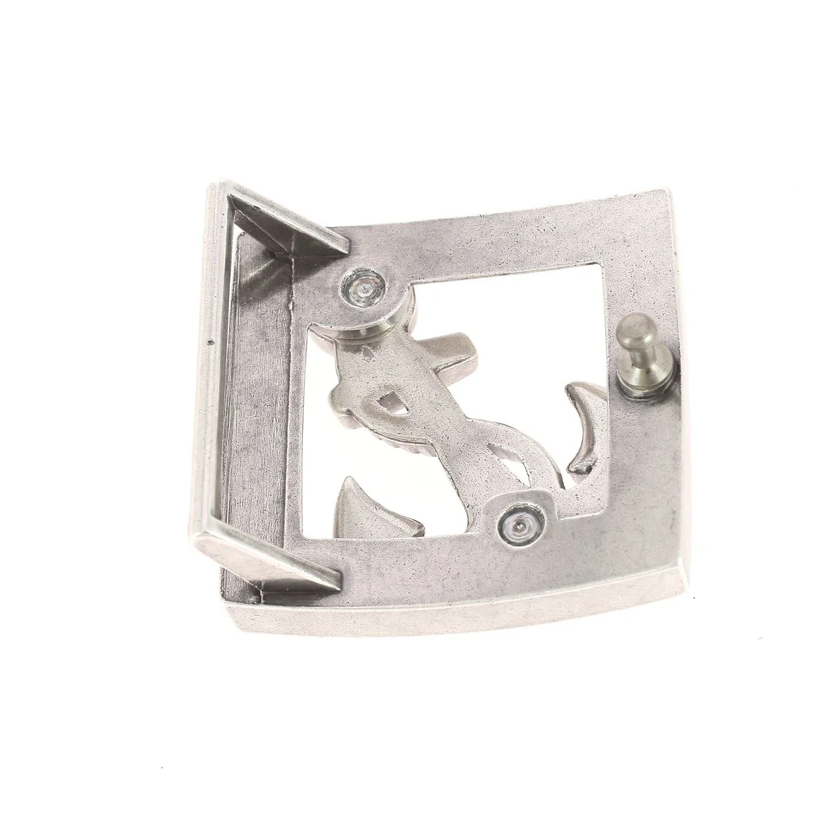 Boucle de ceinturon ancre marine - SEA - ARGENT VIEILLI - 40mm - Image 3
