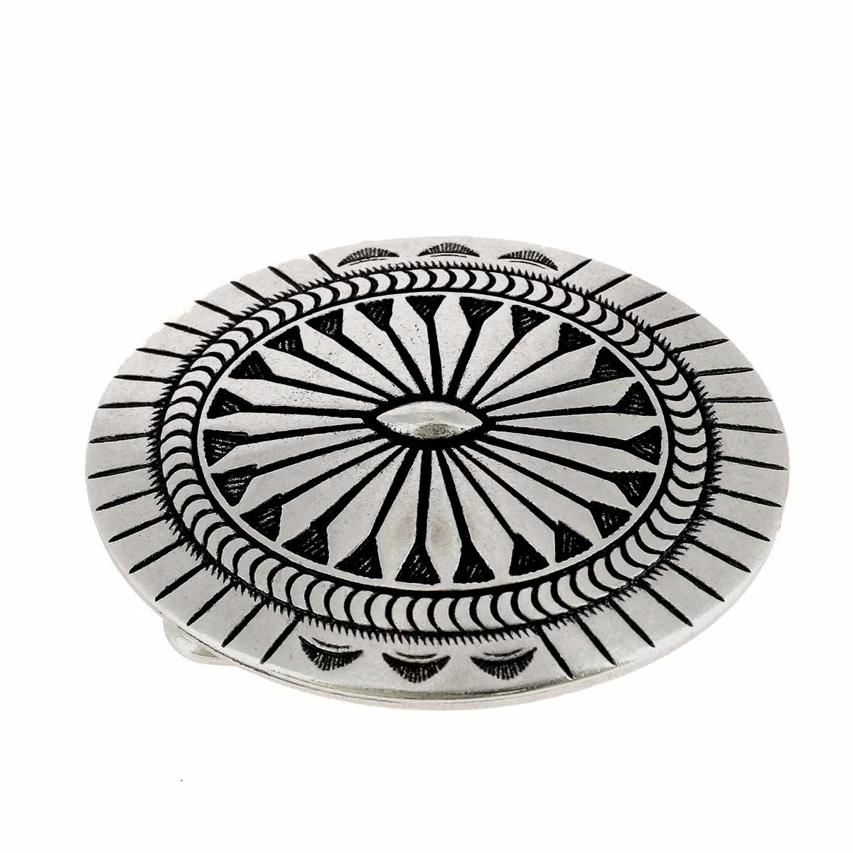 Boucle de ceinturon ovale - UTÉ - ARGENT VIEILLI - 40mm