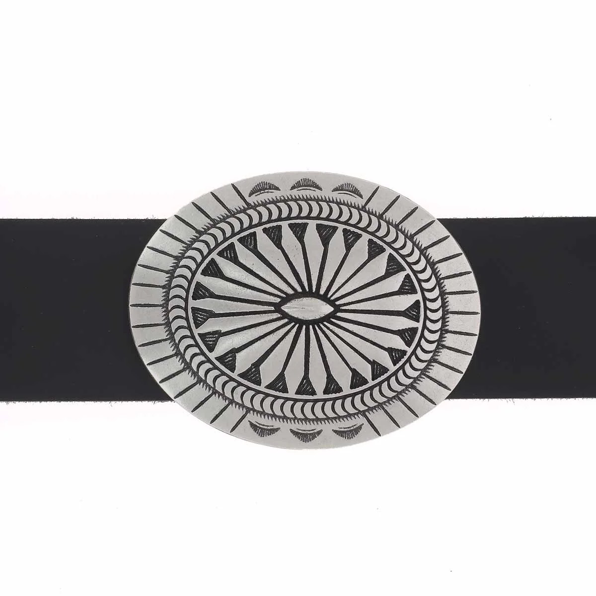 Boucle de ceinturon ovale - UTÉ - ARGENT VIEILLI - 40mm - Image 2