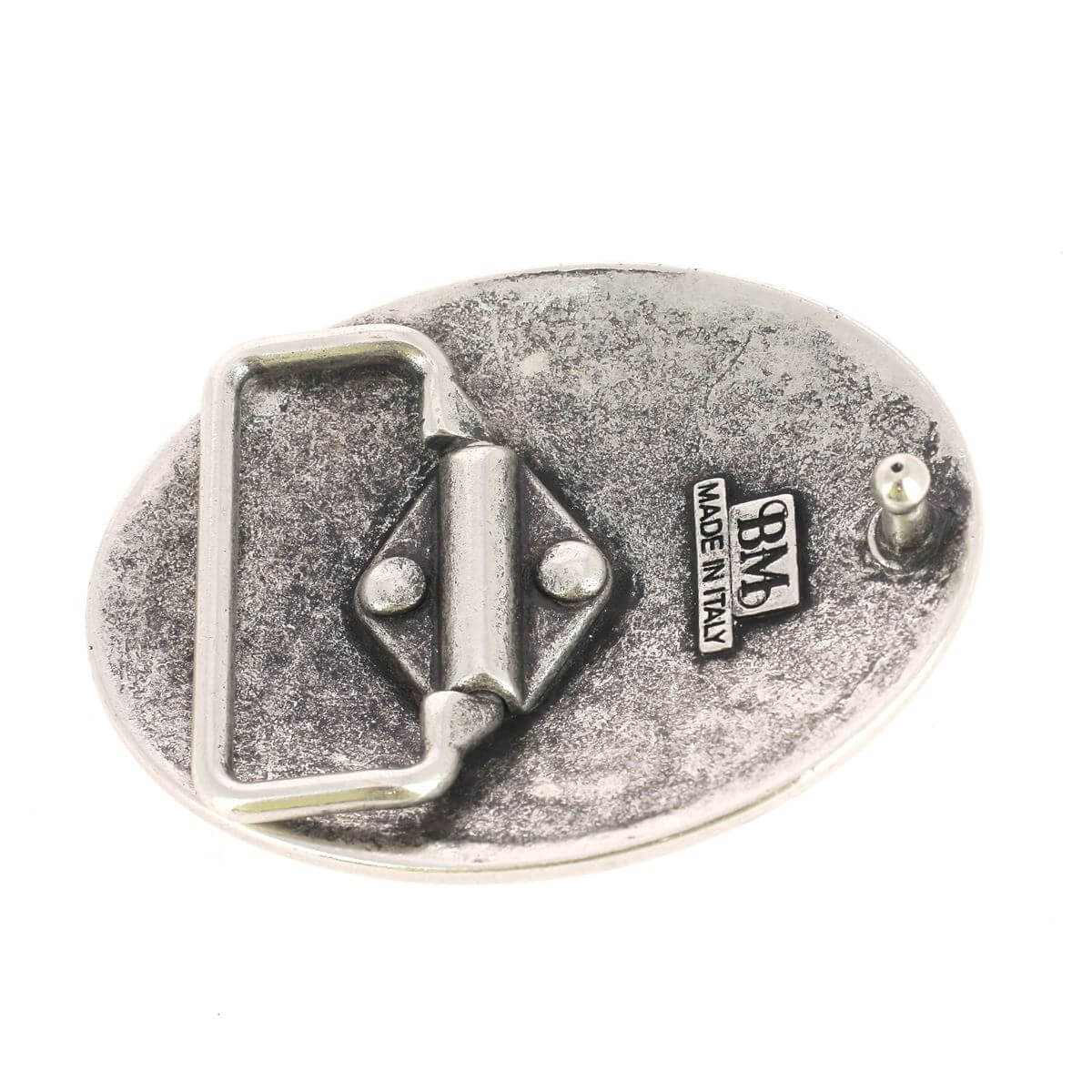 Boucle de ceinturon ovale - UTÉ - ARGENT VIEILLI - 40mm - Image 3