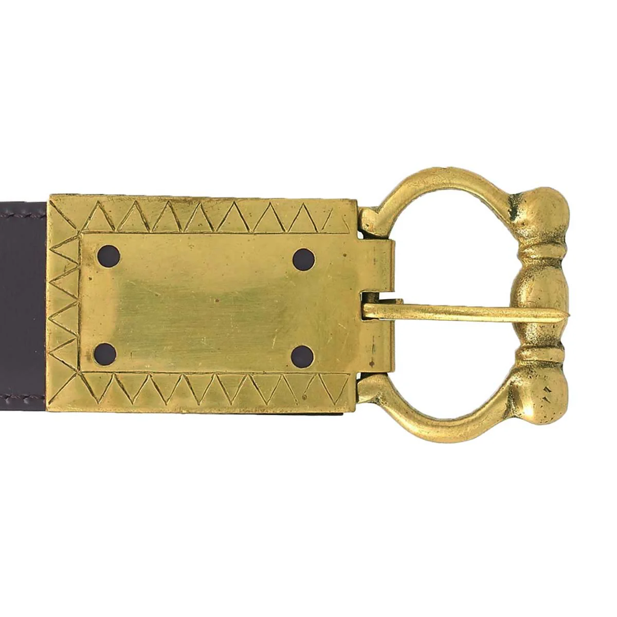 Boucle double chape en laiton massif - NUR - 30mm - Image 3