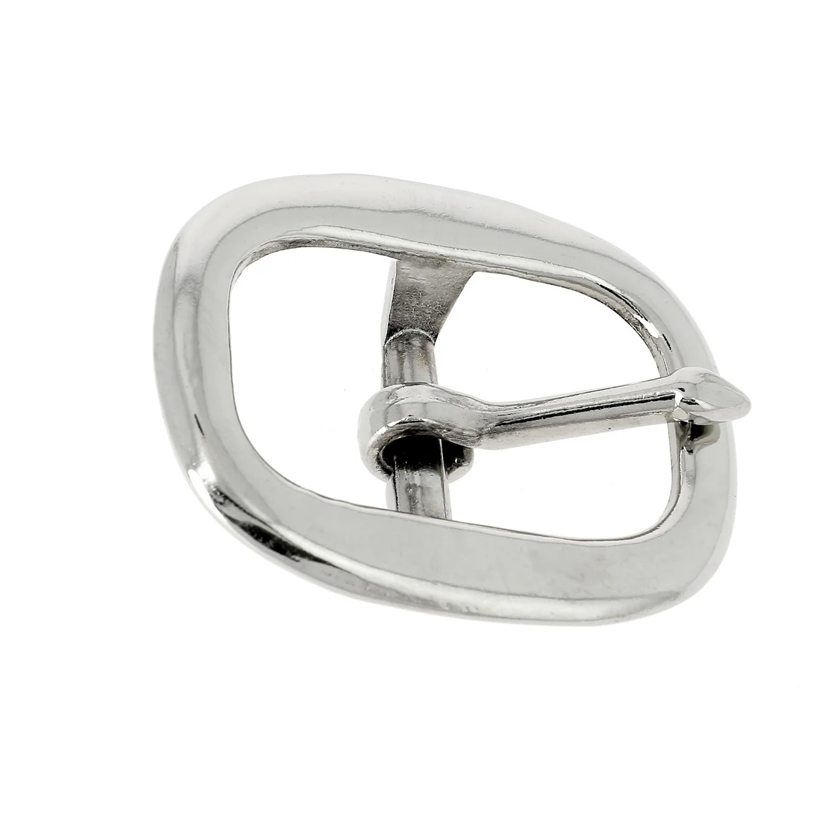 Boucle double en laiton massif ROM - NICKELÉ - 22mm
