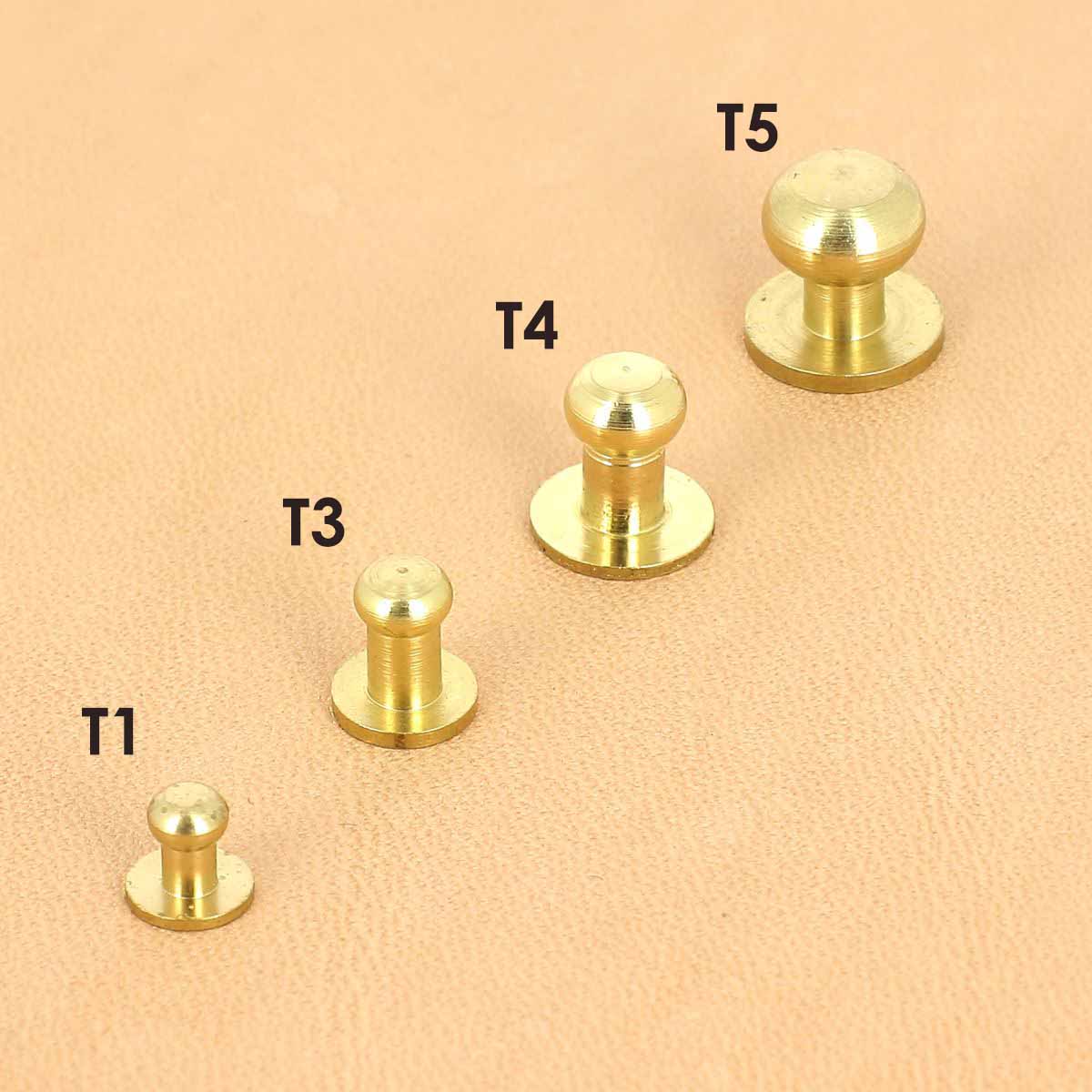 Lot de boutons de col à frapper T1 avec pieds - Image 3