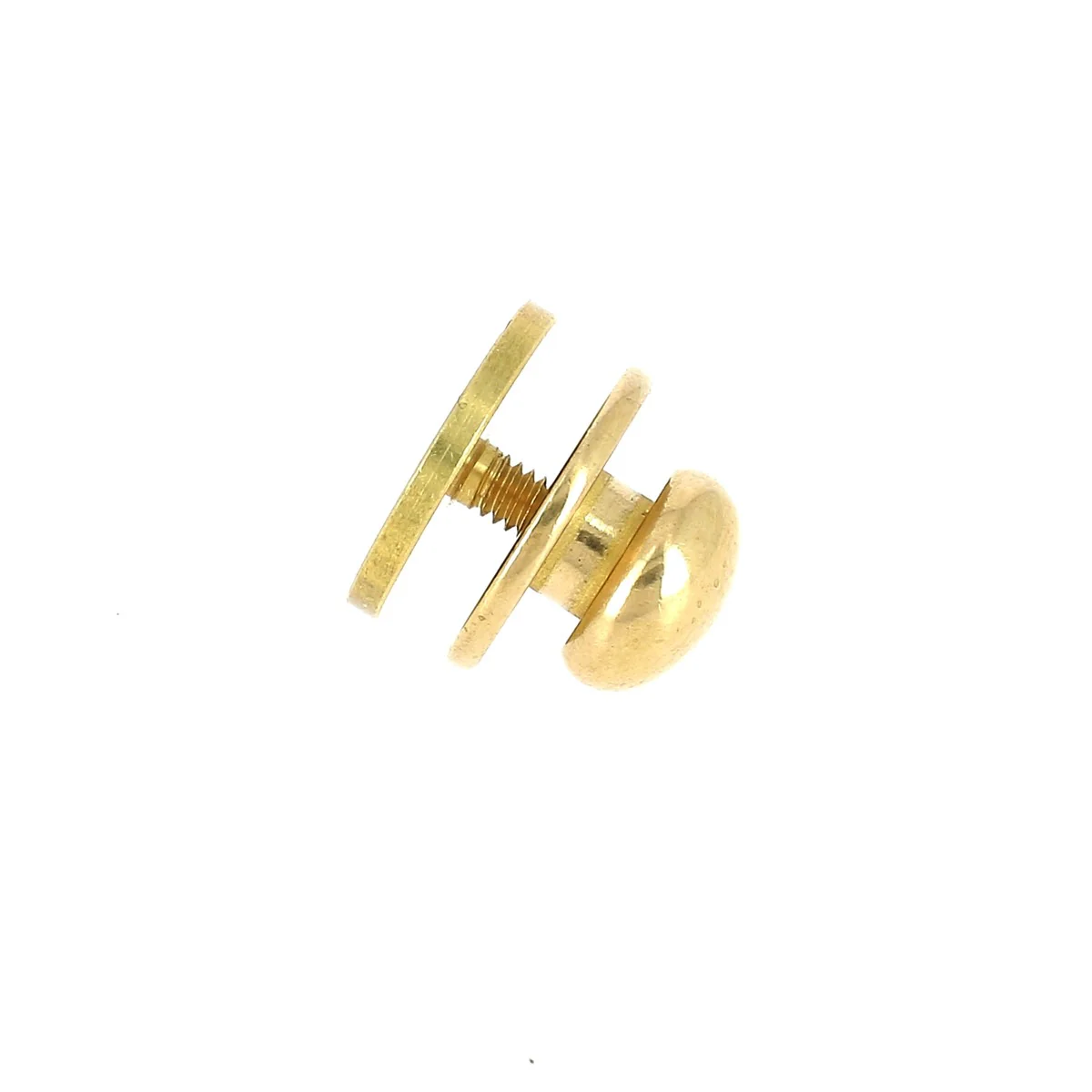 Gros bouton de col 10,4mm avec vis 2,9x5mm en laiton - S. Poursin - Image 2