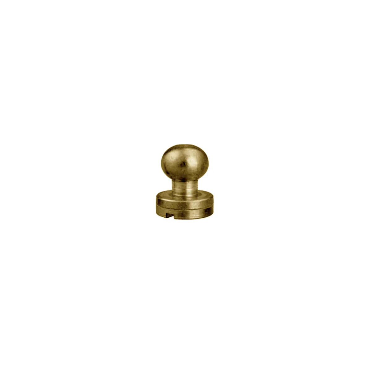 Bouton de col court C70 100% laiton - Boule 7mm avec vis 3x6mm - 11310 - Image 4
