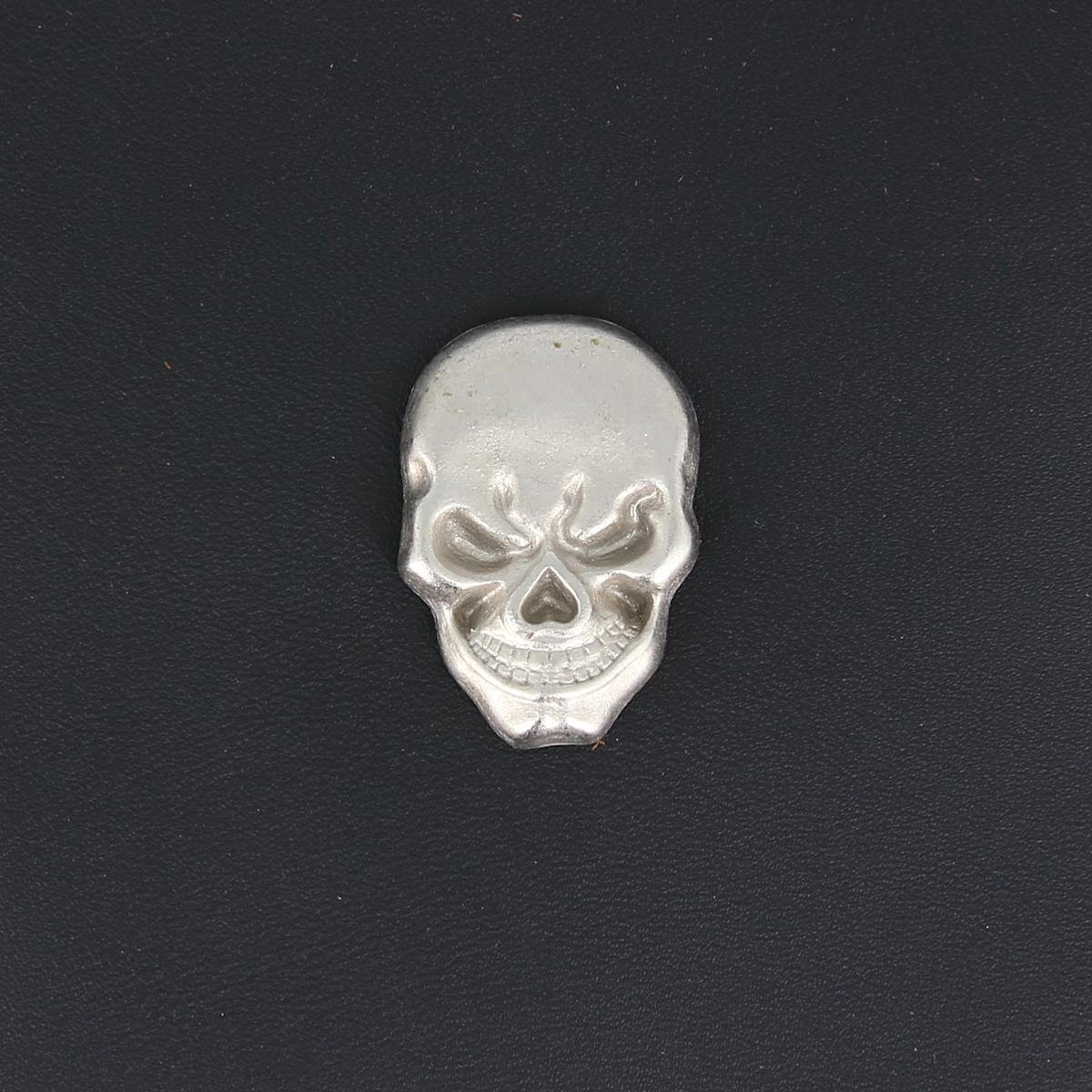 Bouton pression Tête de mort - VIEUX NICKEL - LINE 24 : 15mm - Image 2