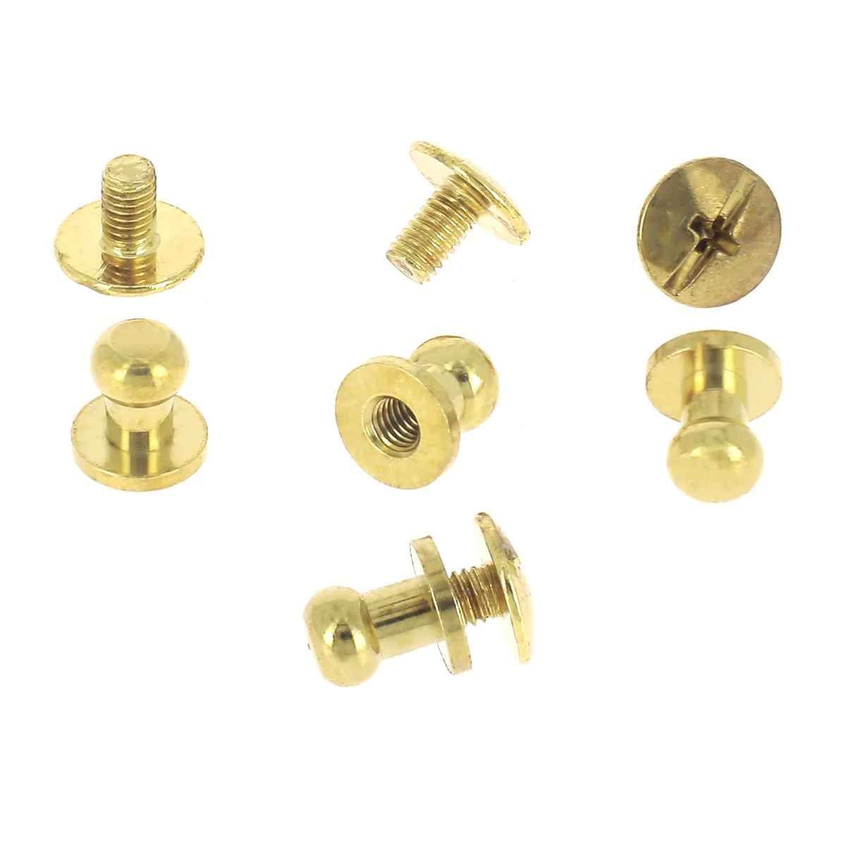 Lot de boutons de col à vis T2 avec vis 3x5mm - Image 3