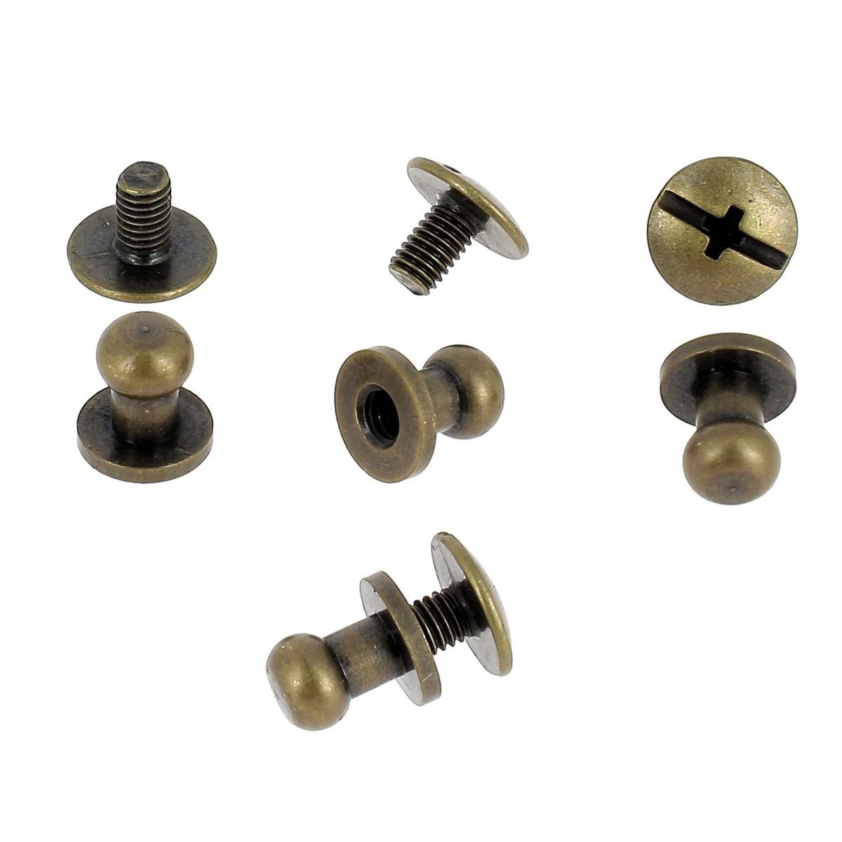 Lot de boutons de col à vis T2 avec vis 3x5mm - Image 5