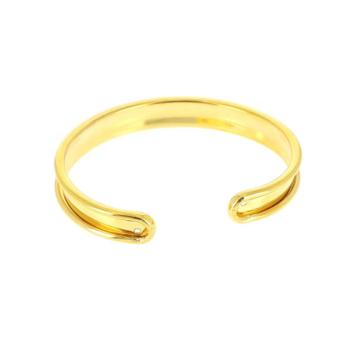 Bracelet manchette en laiton - OR 24K - Image 6