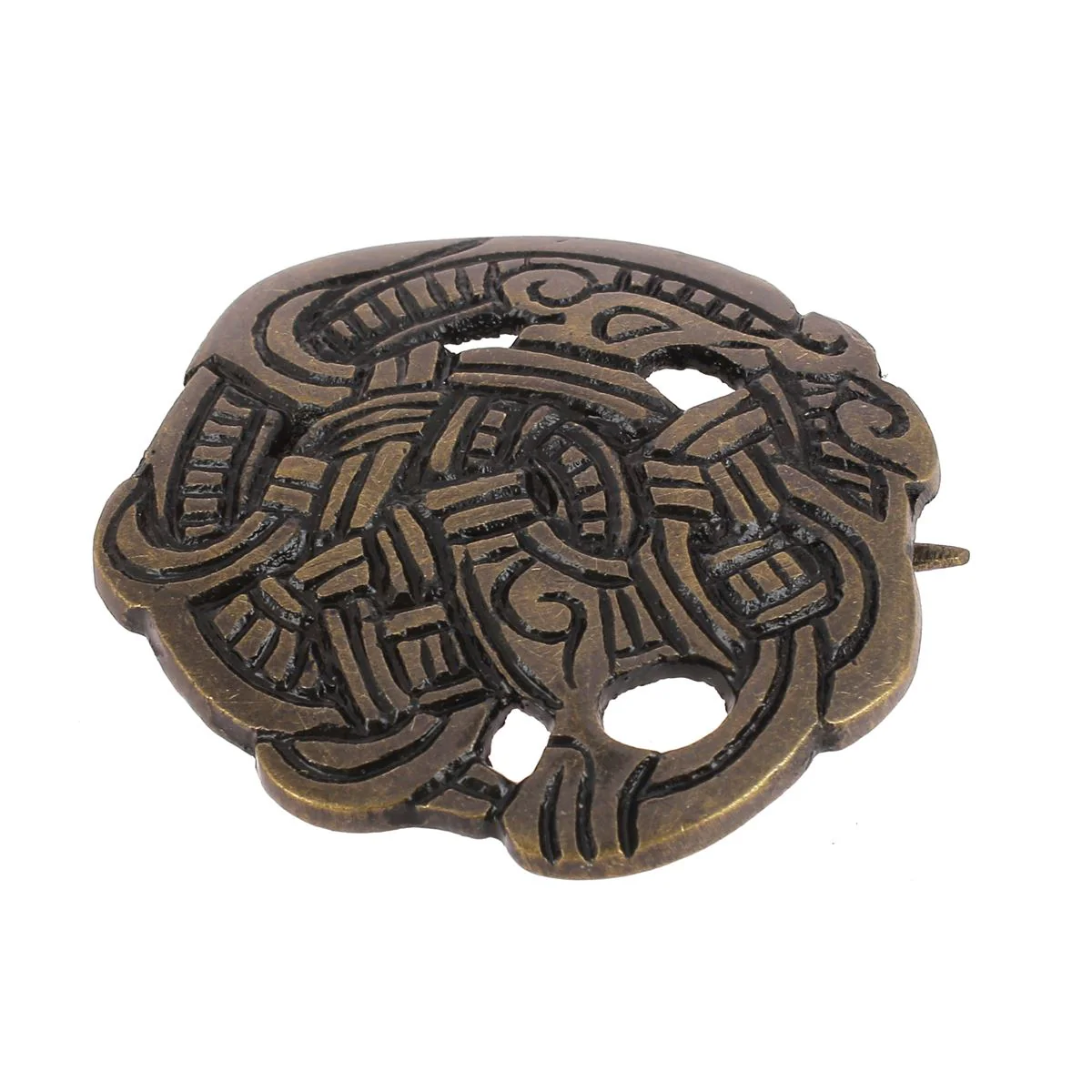 Broche en laiton massif - VIK - LAITON VIEILLI - 45mm