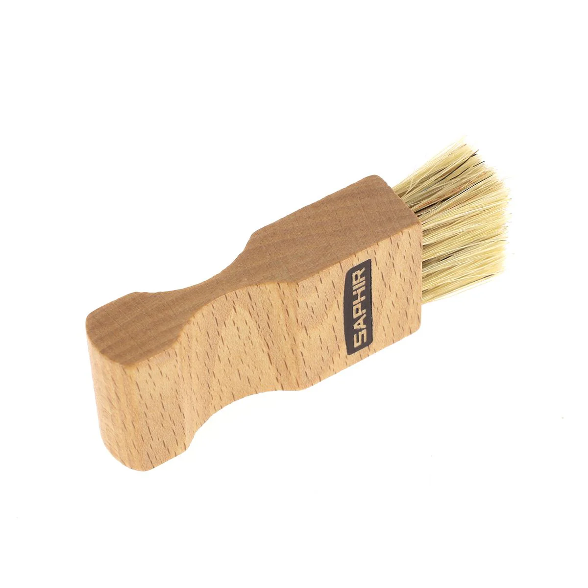 Brosse pommadier - Poils blancs en soie naturelle - 9cm - Saphir