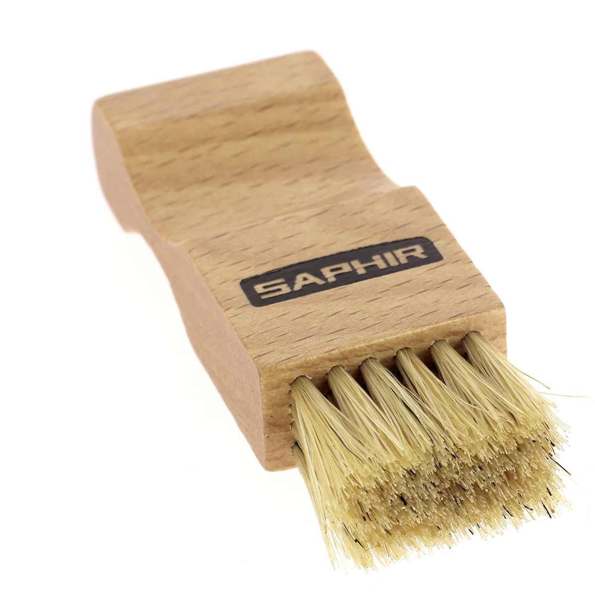 Brosse pommadier - Poils blancs en soie naturelle - 9cm - Saphir - Image 3