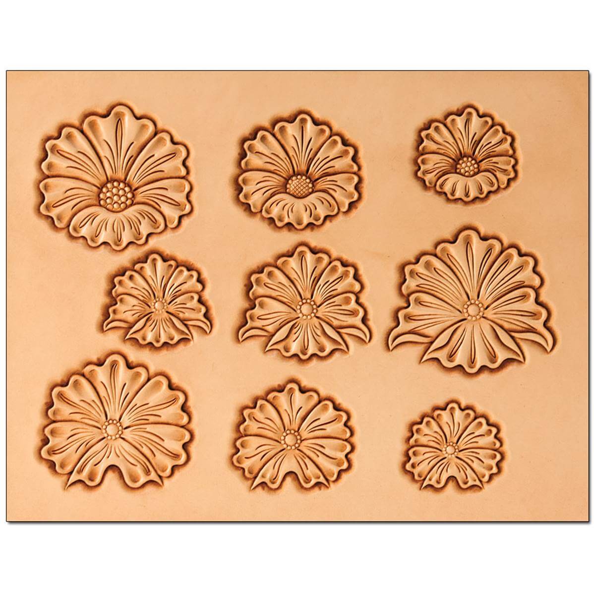 Calque réutilisable pour le transfert de motifs sur cuir - FLEURS #2