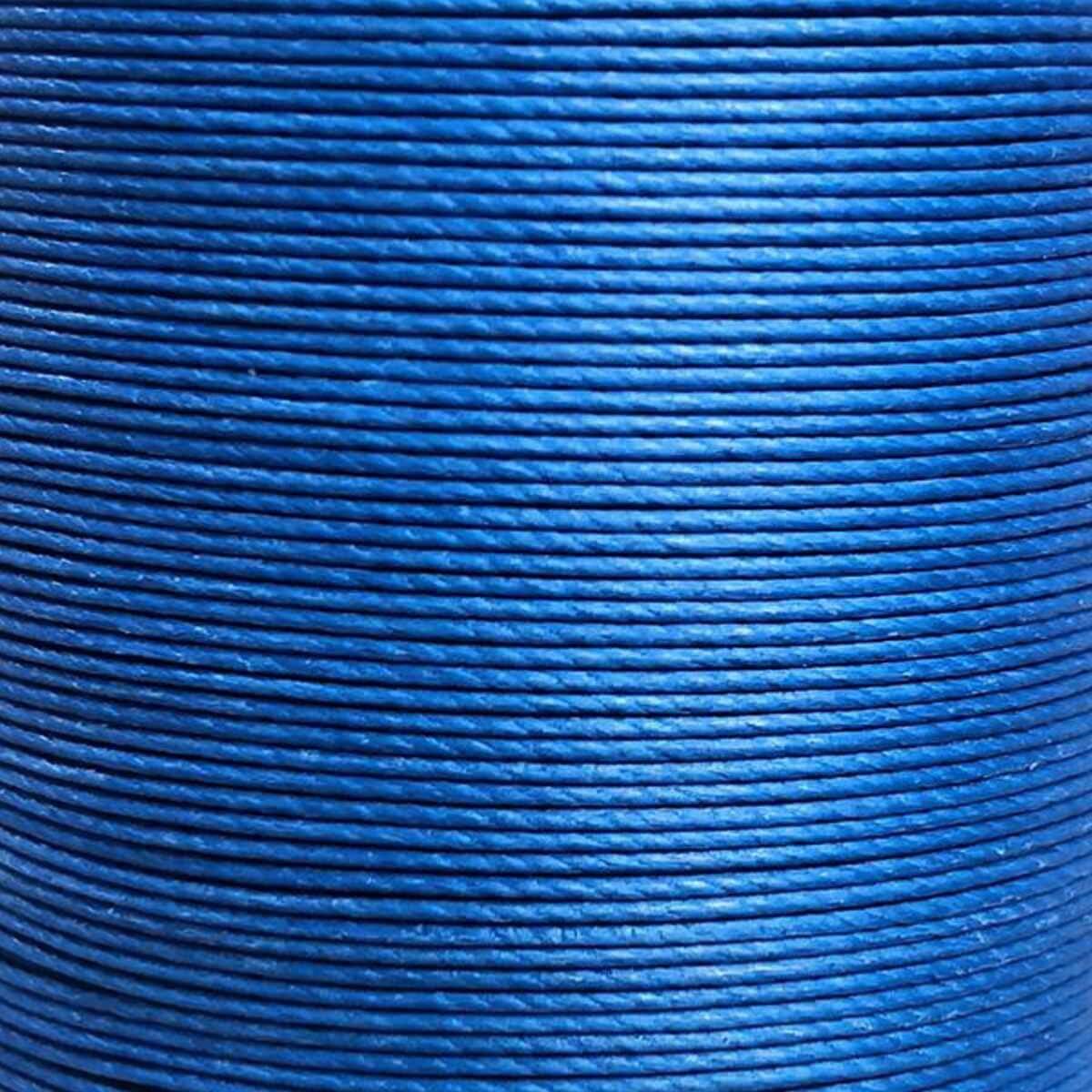 Cartonnette de 8m de fil de lin ciré MeiSi super fine M40 - 0,45 mm - BLEU - MS021