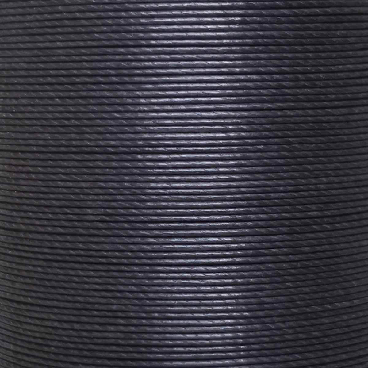 Cartonnette de 8m de fil de lin ciré MeiSi super fine M40 - 0,45 mm - GRIS FONCÉ - MS081