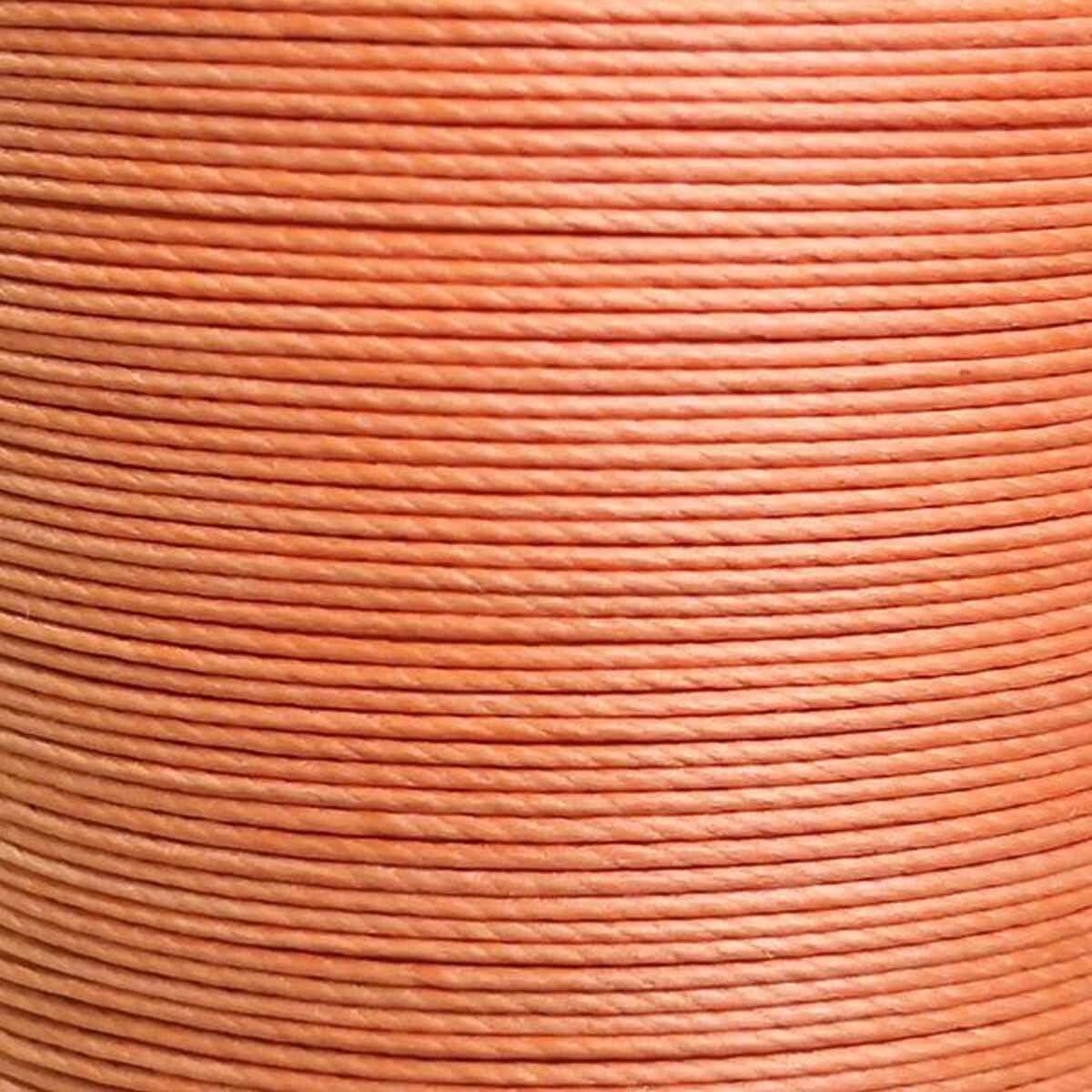 Cartonnette de 8m de fil de lin ciré MeiSi super fine M40 - 0,45 mm - MANDARINE - MS015