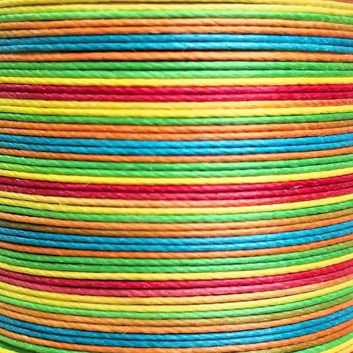 Cartonnette de 8m de fil de lin ciré MeiSi super fine M40 - 0,45 mm - MULTICOLOR - MS037