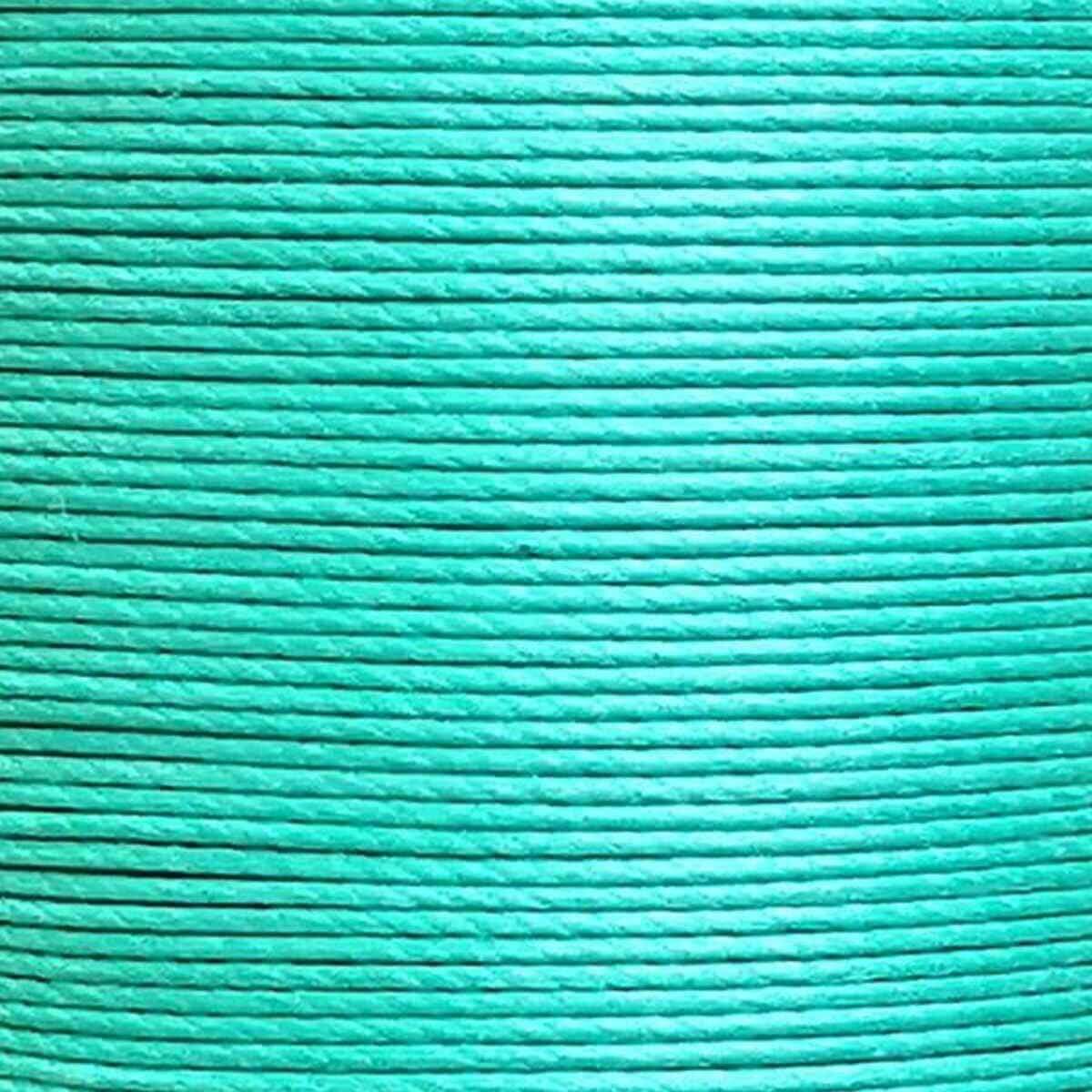 Cartonnette de 8m de fil de lin ciré MeiSi super fine M40 - 0,45 mm - VERT MENTHE - MS047