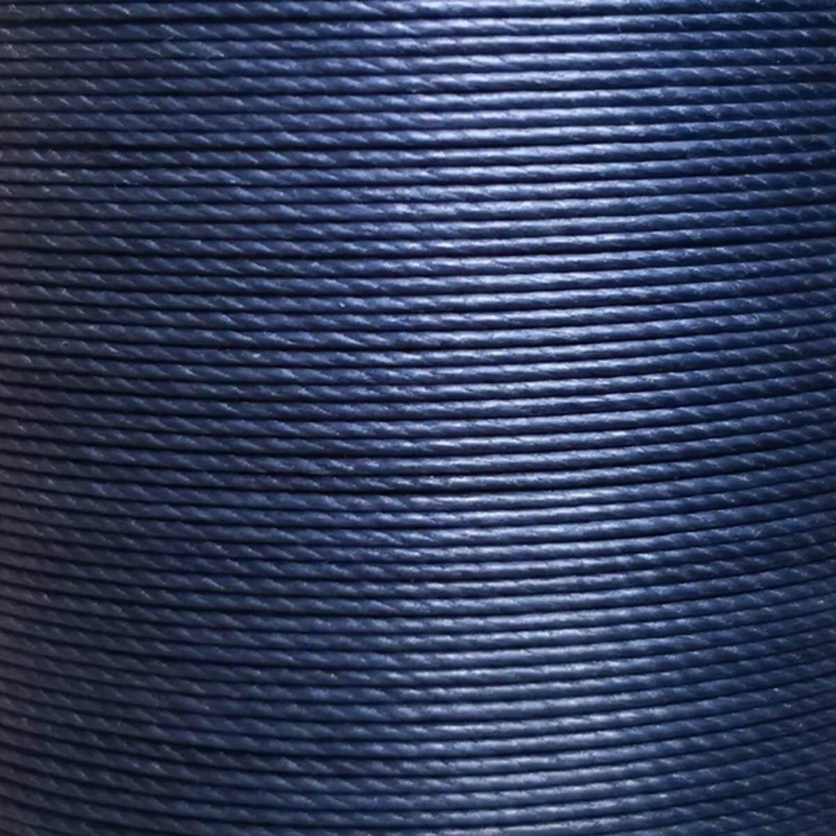 Cartonnette de 8m de fil de lin ciré MeiSi super fine M50 - 0,55 mm - BLEU DENIM - MS078