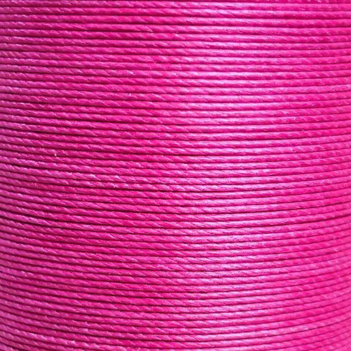 Cartonnette de 8m de fil de lin ciré MeiSi super fine M50 - 0,55 mm - FUCHSIA - MS010