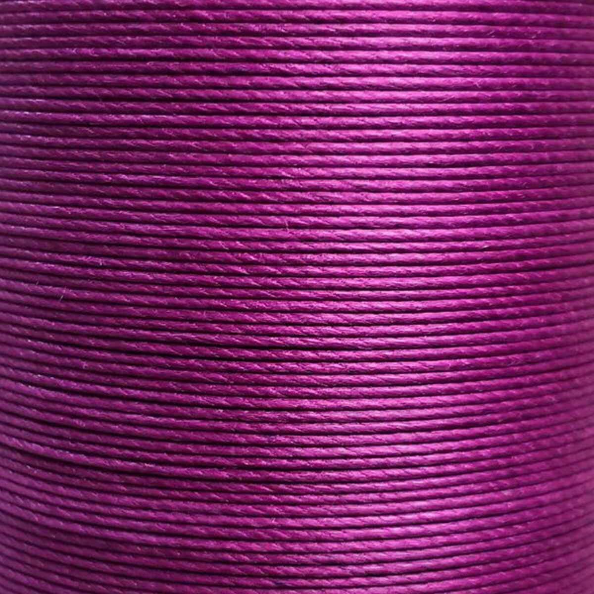 Cartonnette de 8m de fil de lin ciré MeiSi super fine M50 - 0,55 mm - PRUNE - MS045