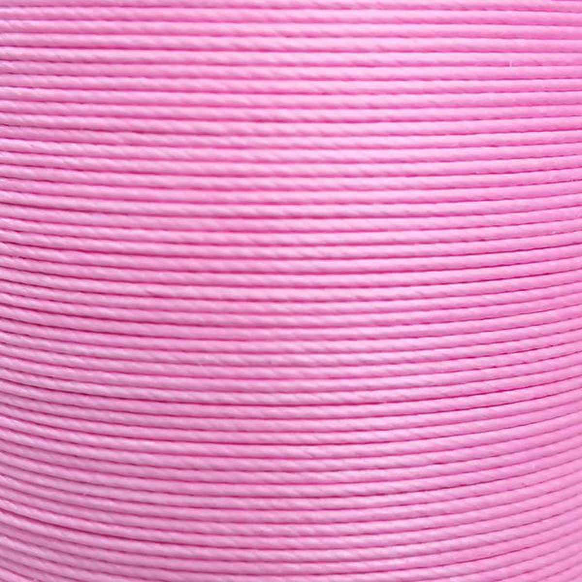 Cartonnette de 8m de fil de lin ciré MeiSi super fine M50 - 0,55 mm - ROSE - MS012