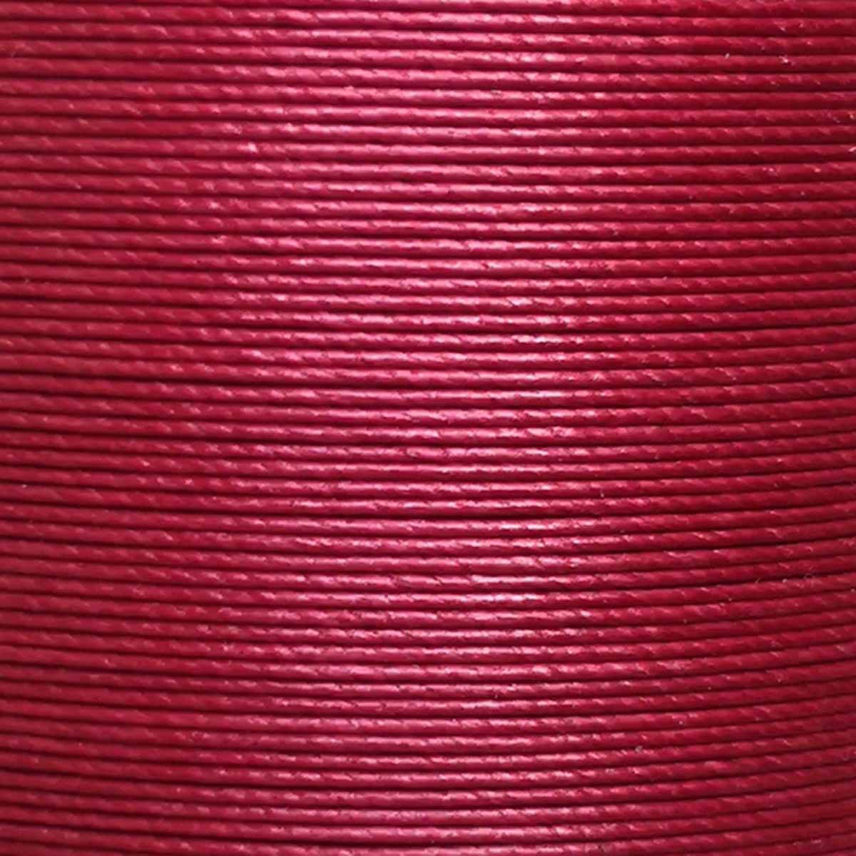 Cartonnette de 8m de fil de lin ciré MeiSi super fine M50 - 0,55 mm - ROUGE FONCÉ - MS085
