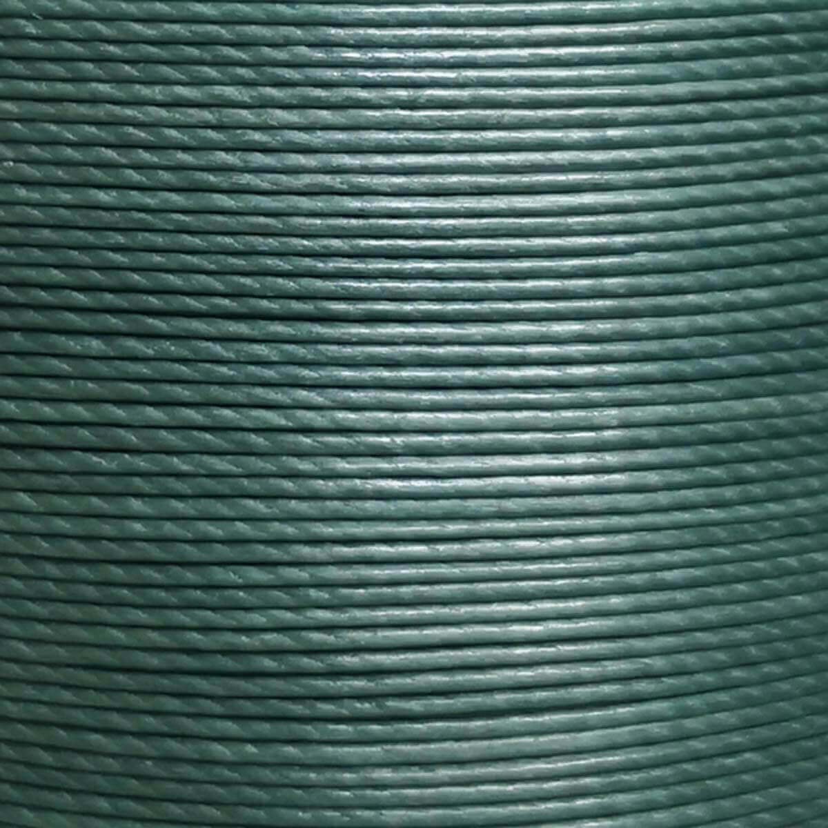 Cartonnette de 8m de fil de lin ciré MeiSi super fine M50 - 0,55 mm - VERT BÉRYL - MS096