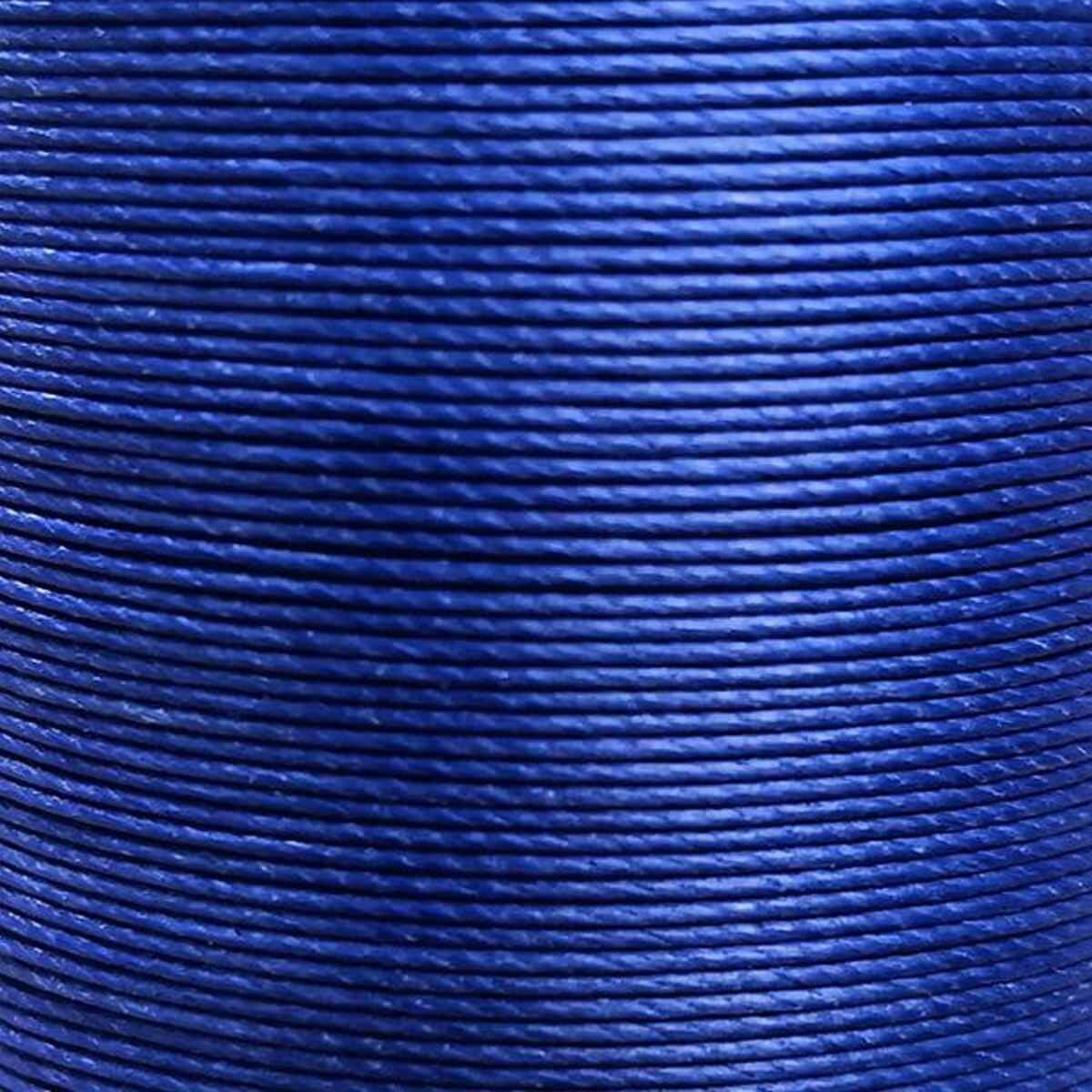 Cartonnette de 8m de fil de lin ciré MeiSi super fine M60 - 0,65 mm - BLEU ÉLECTRIQUE - MS046