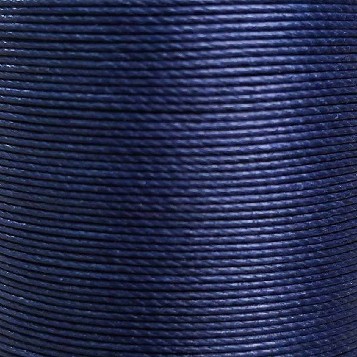 Cartonnette de 8m de fil de lin ciré MeiSi super fine M60 - 0,65 mm - BLEU MARINE - MS019