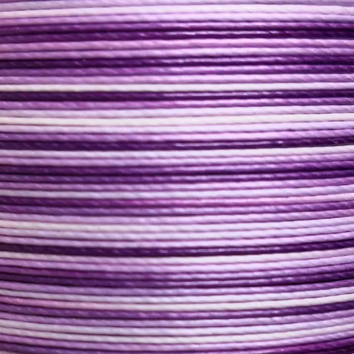 Cartonnette de 8m de fil de lin ciré MeiSi super fine M60 - 0,65 mm - DÉGRADÉ VIOLET - MS070