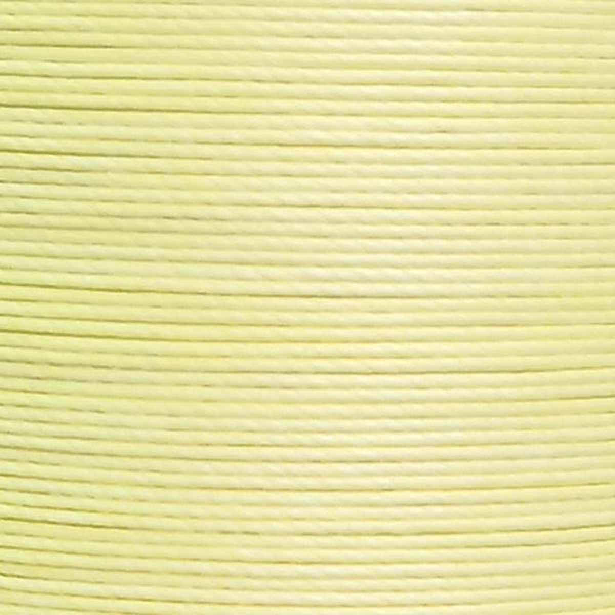 Cartonnette de 8m de fil de lin ciré MeiSi super fine M60 - 0,65 mm - JAUNE PASTEL - MS040
