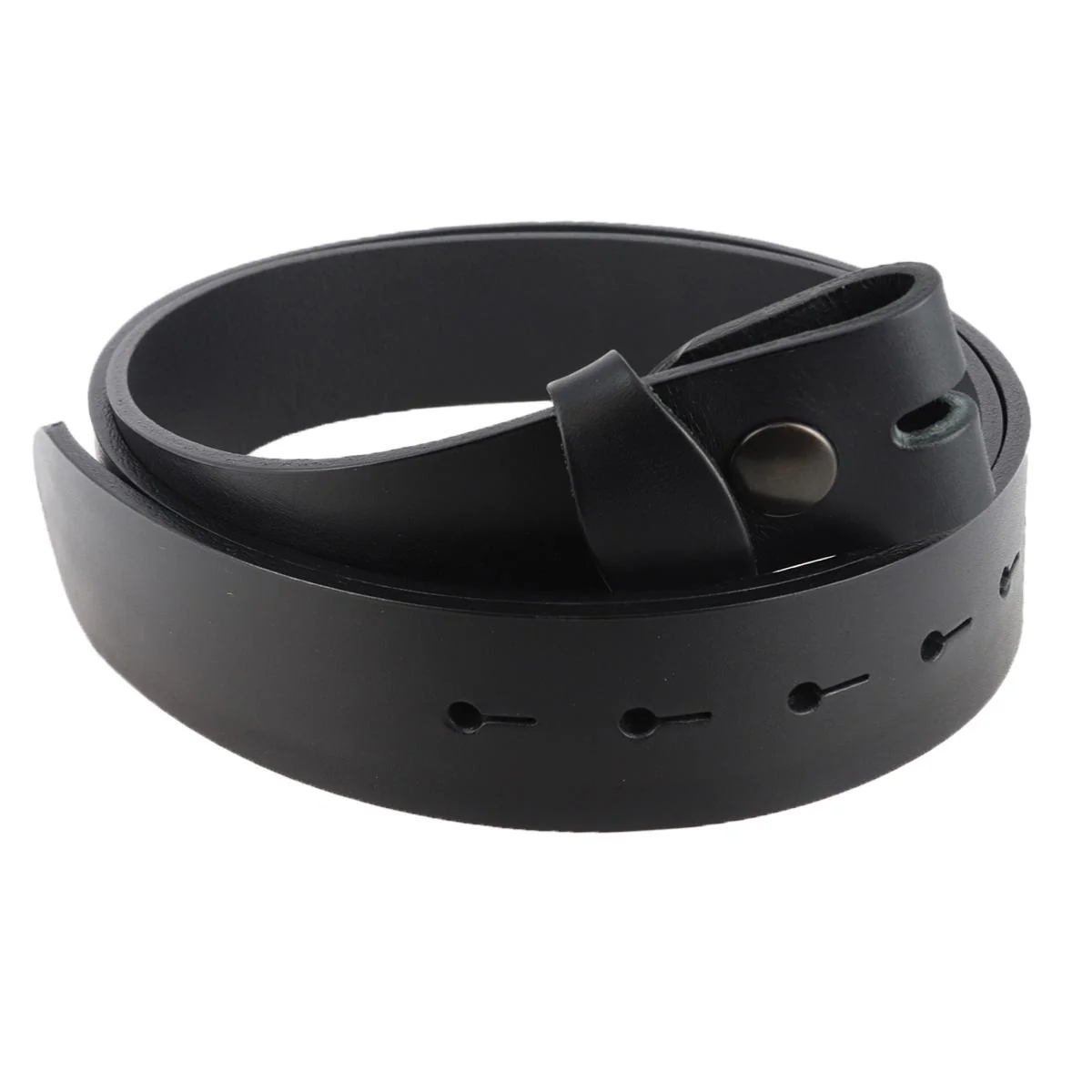 Ceinture en cuir pleine fleur - NOIR - Boucle interchangeable - Image 3