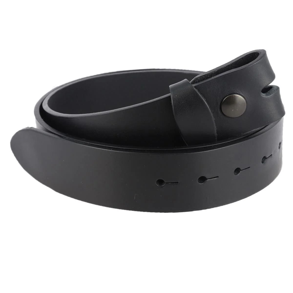 Ceinture en cuir pleine fleur - NOIR - Boucle interchangeable - Image 4