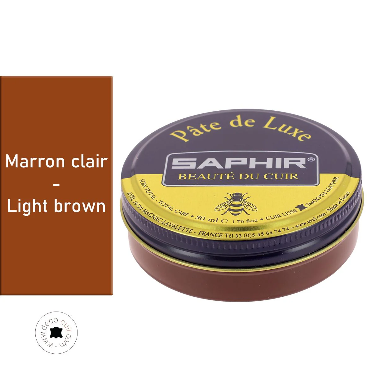 Cirage pâte de luxe - 50 ml - Saphir - MARRON CLAIR 03