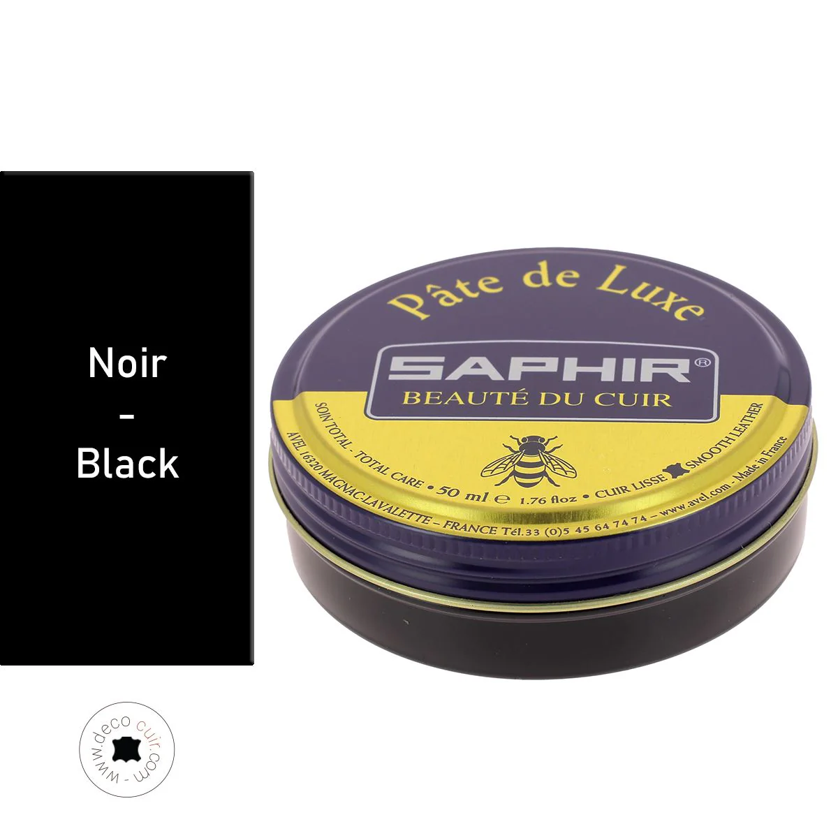 Cirage pâte de luxe - 50 ml - Saphir - NOIR 01