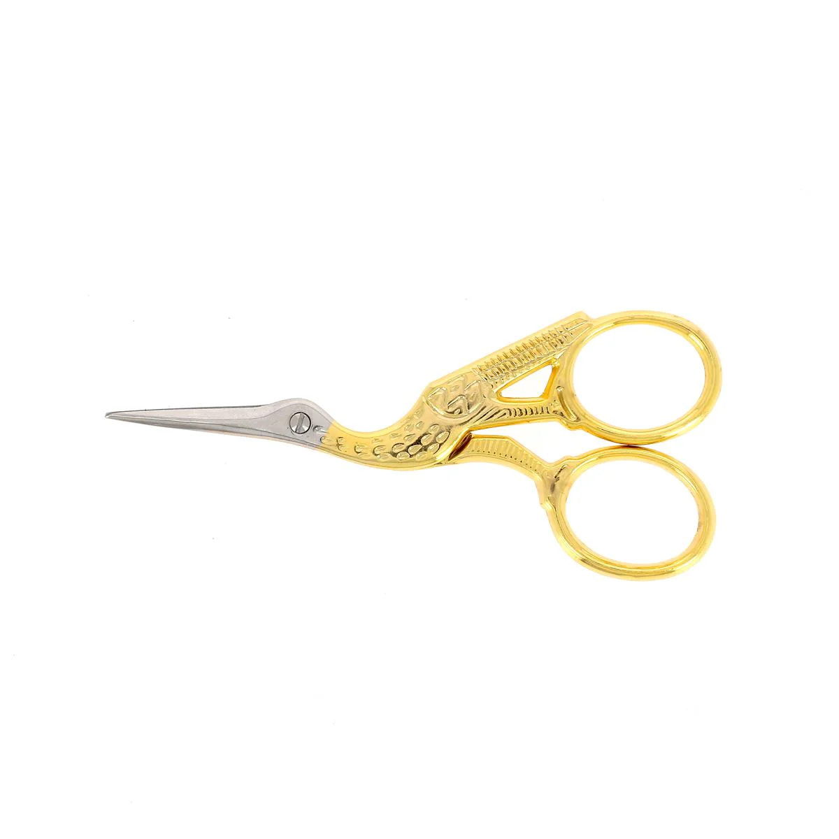 Ciseaux de précision cigogne dorée 9cm - Acier - Ambidextre - Premax - Image 2