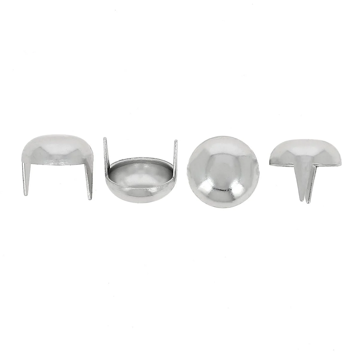 Lot de 100 clous à griffes ronds - NICKELÉ - Diamètre 12,5mm