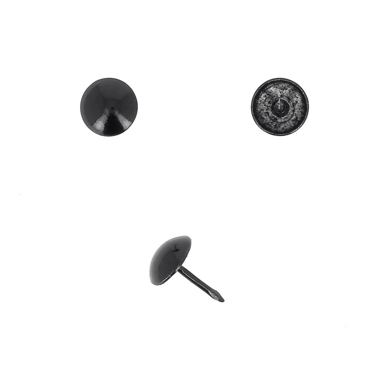 Clous tapissier décoratifs - 11mm - NOIR BRILLANT