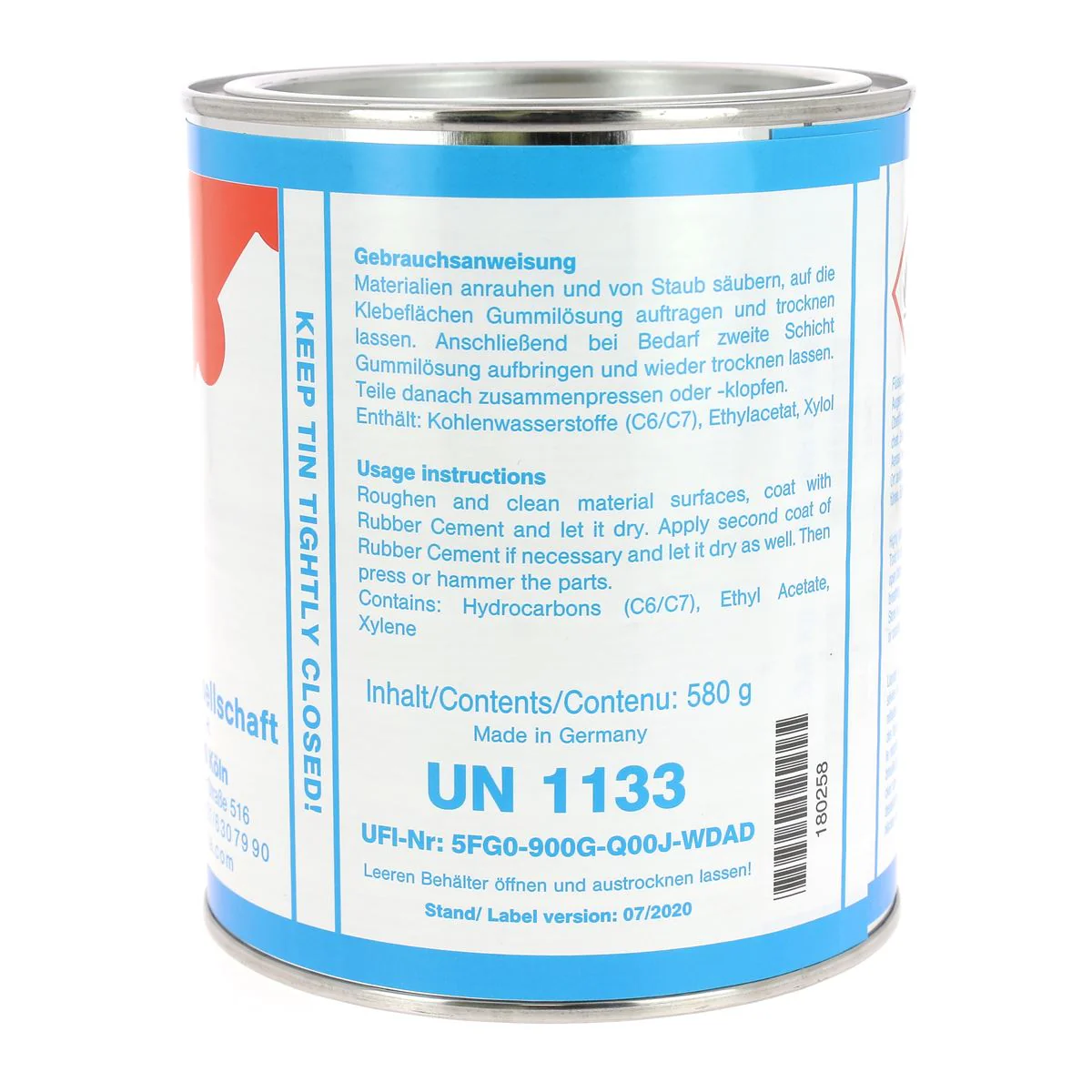 Pot de colle de caoutchouc - 580g - Gummilösung Extra RENIA - Image 3