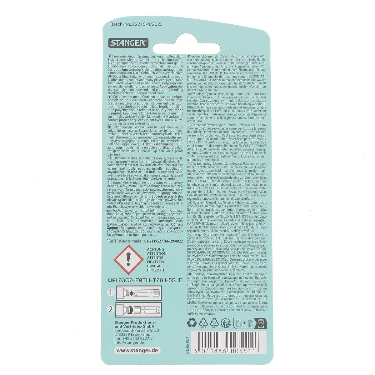 Colle Super Glue cyanoacrylate liquide 2 x 3g - Image 2