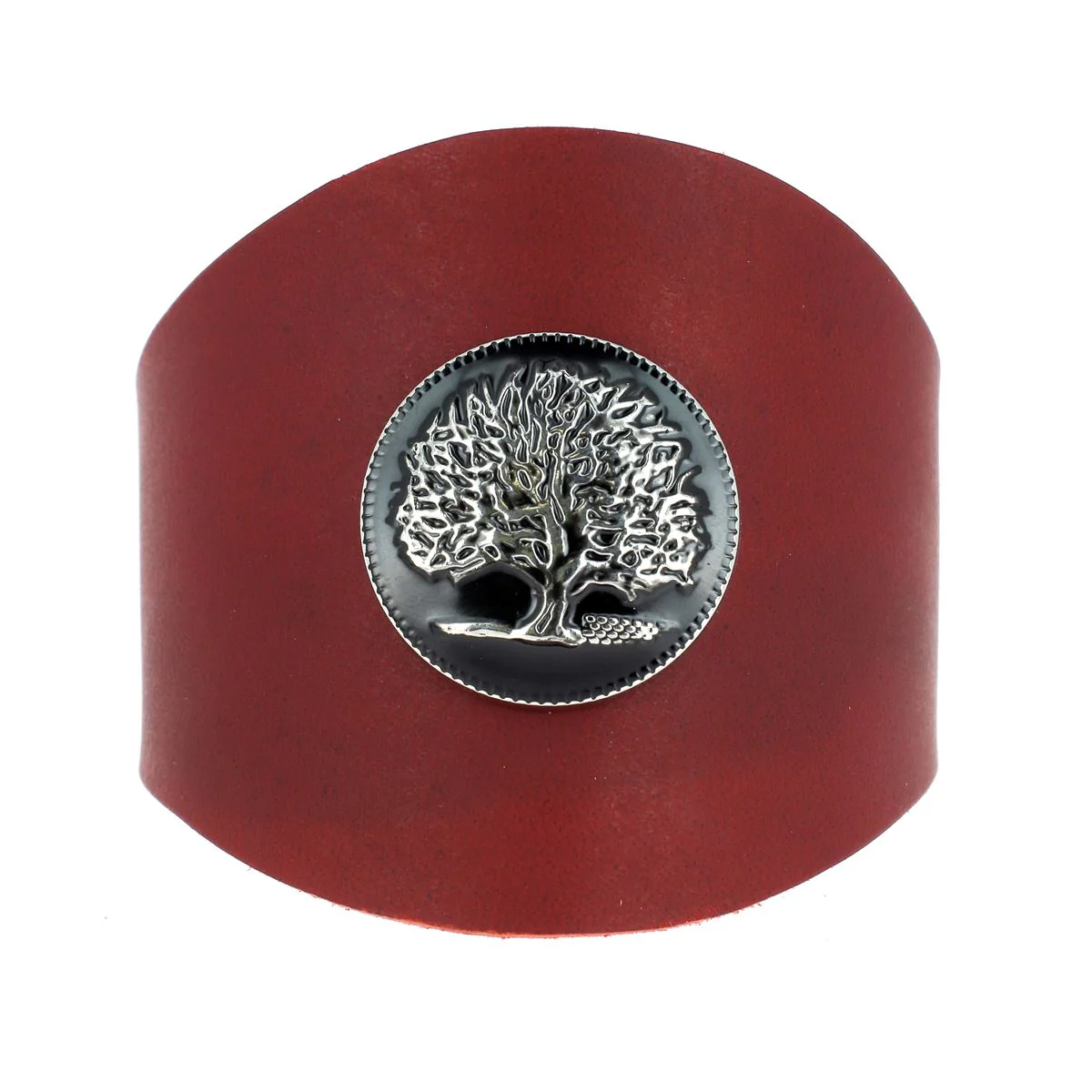 Concho à visser ARBRE - 33mm - Nickelé et noir - Image 2