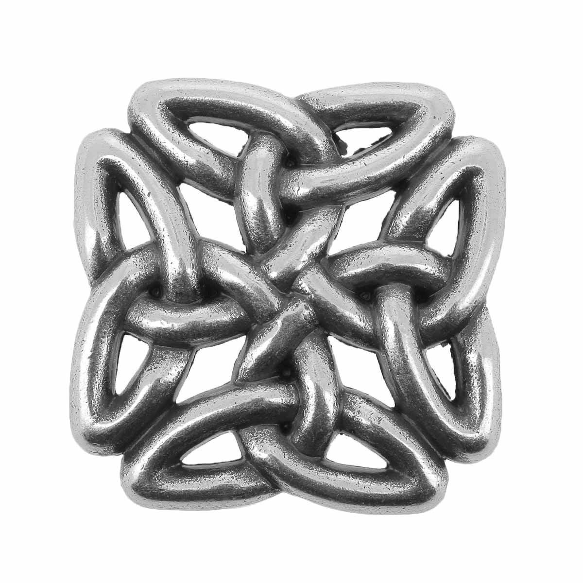 Concho à visser CELTIQUE carré - 30mm - Argent vieilli